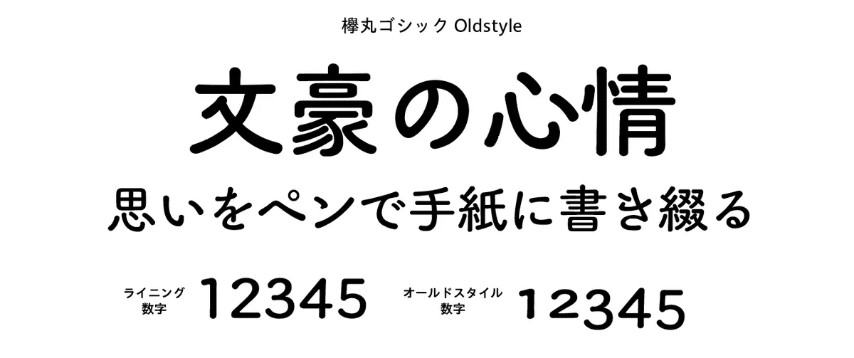 ตัวอย่างฟอนต์ Keyaki Maru Gothic Oldstyle