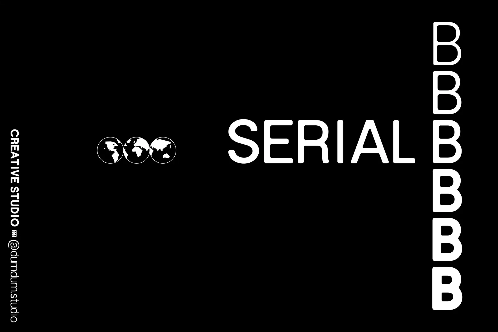 สเปซิเมน Serial B พื้นดำ แสดงคำว่า SERIAL และแถวตัว B หลายน้ำหนัก