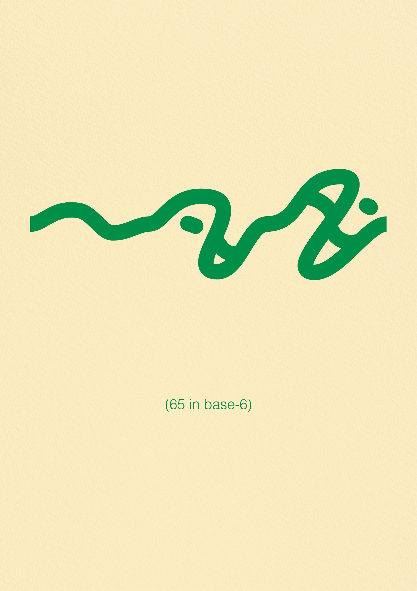 หน้าตัวอย่างฟอนต์ Bases แสดงชุดตัวเลขในฐานต่างๆ