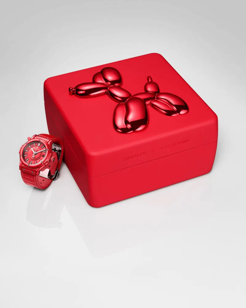 รายละเอียดเม็ดมะยมทรงจุกเติมลมของนาฬิกา Hublot Balloon Dog