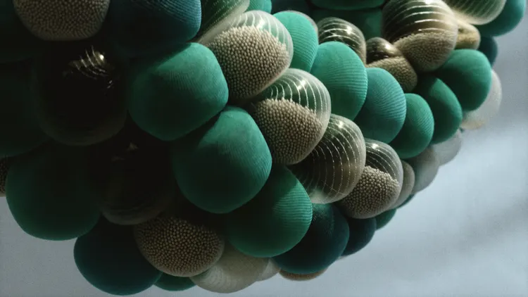 อีกภาพการทดลองรูปทรงและวัสดุในชุด Textile Techniques