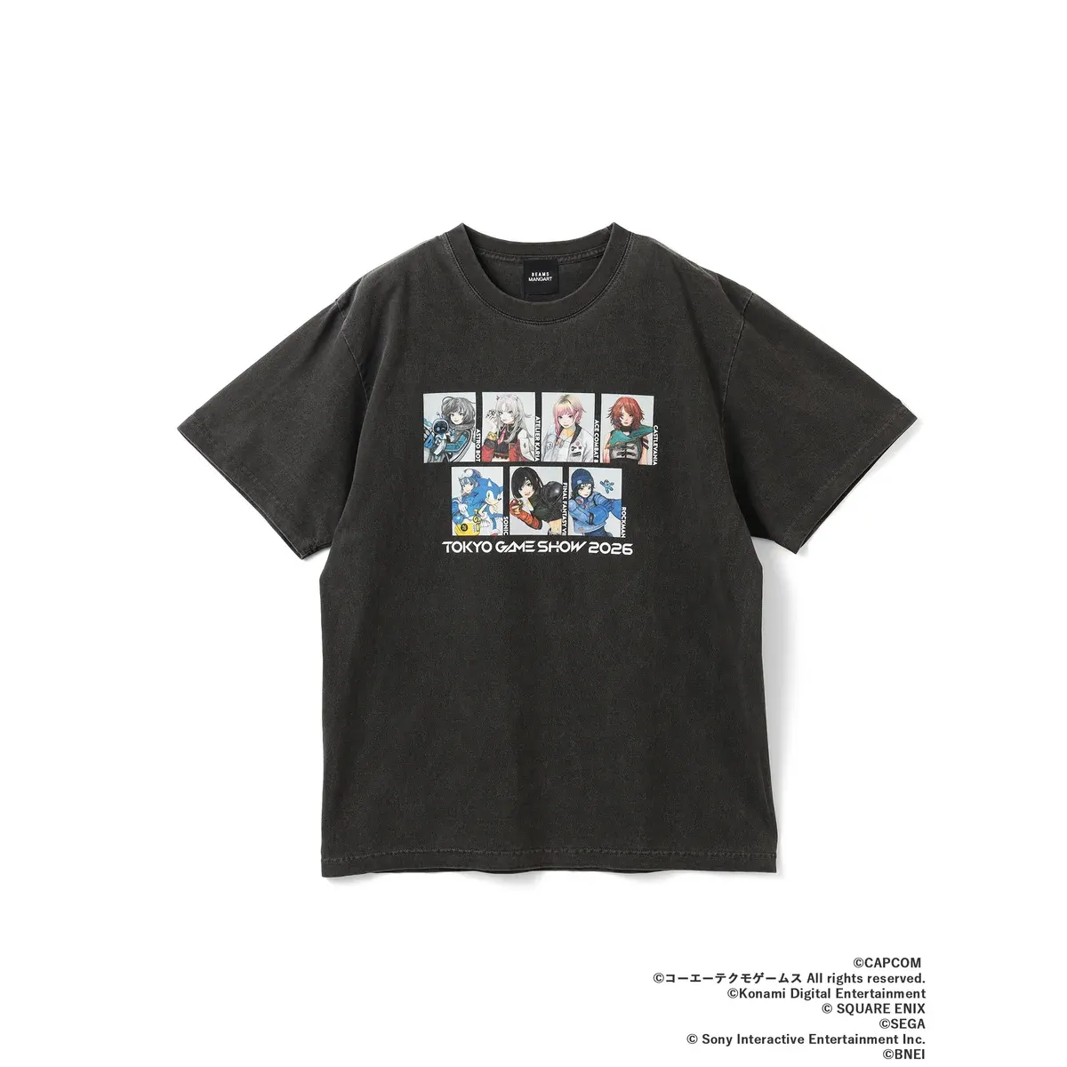 เสื้อยืดลายรวมตัวละครทั้งเจ็ดจากเจ็ดค่ายเกมในภาพเดียว