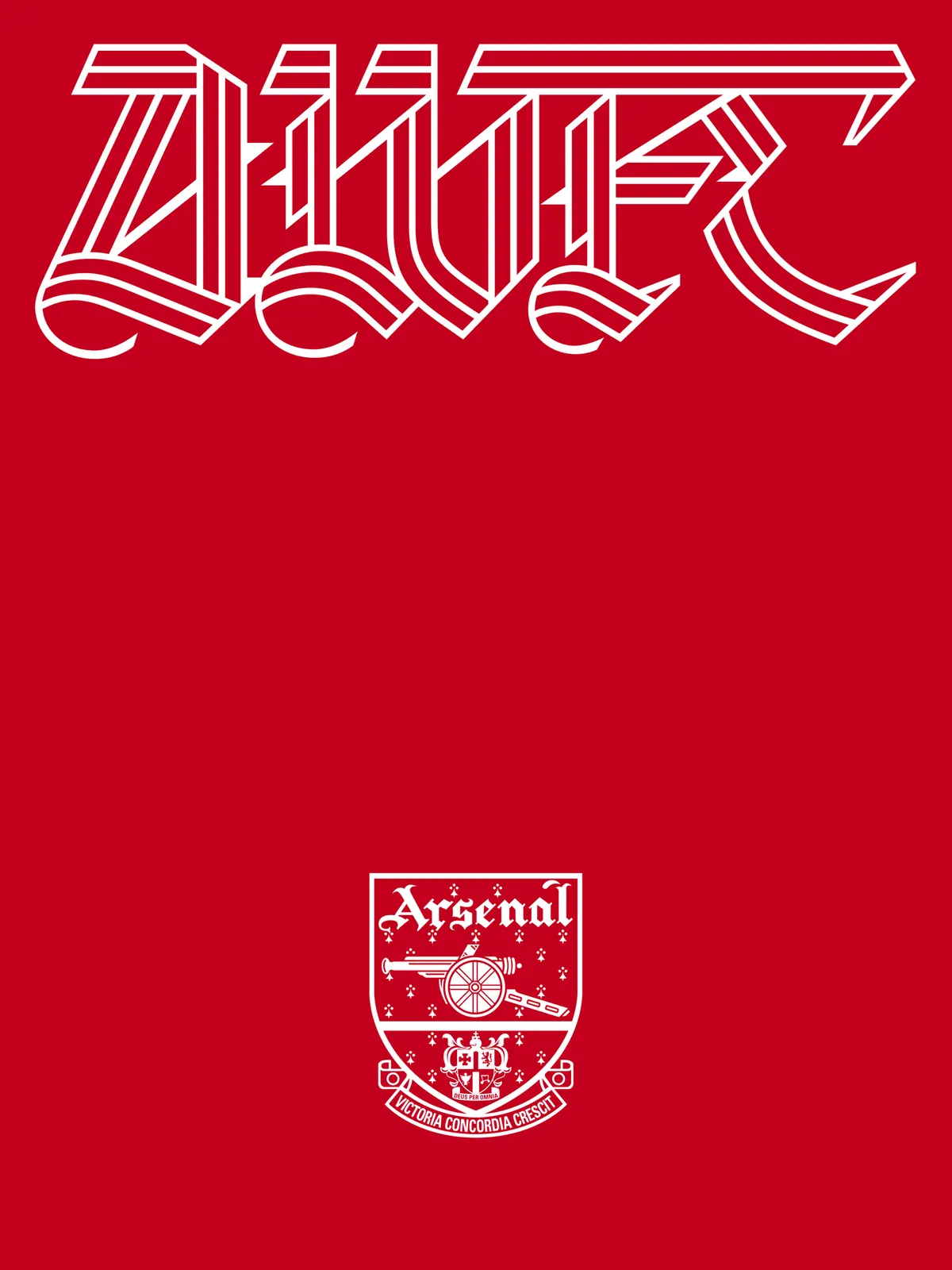 ตัวอย่างงานตัวอักษรฟอนต์ Rocastle สำหรับอาร์เซนอล