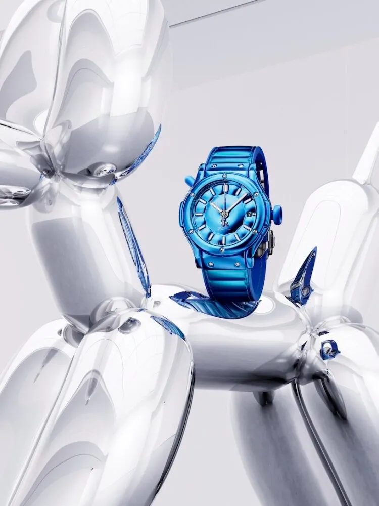 นาฬิกา Hublot Balloon Dog ตัวเรือนอะลูมิเนียมอะโนไดซ์สีน้ำเงิน