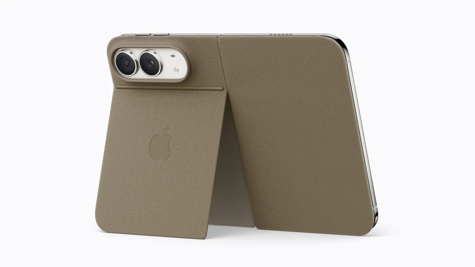 เคสโฟลิโอสีเทาอมน้ำตาลพร้อมขาตั้งสำหรับไอโฟนดูโอ