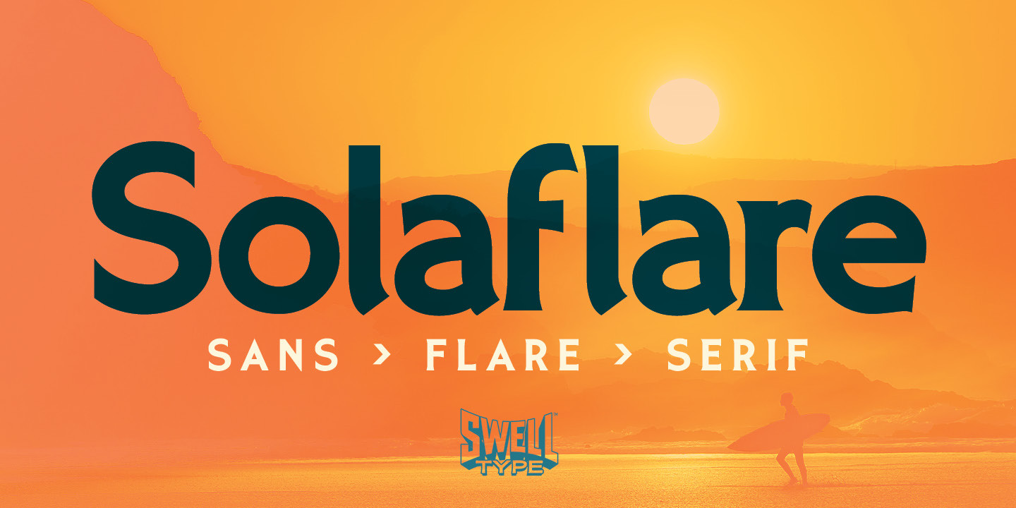 ตัวอย่างการใช้งานฟอนต์ Solaflare จาก Swell Type