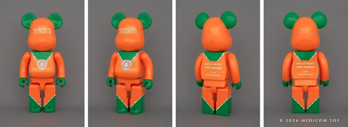 ภาพประกอบทางการของคอลแลบมาสด้าและฟิกเกอร์หมี BE@RBRICK