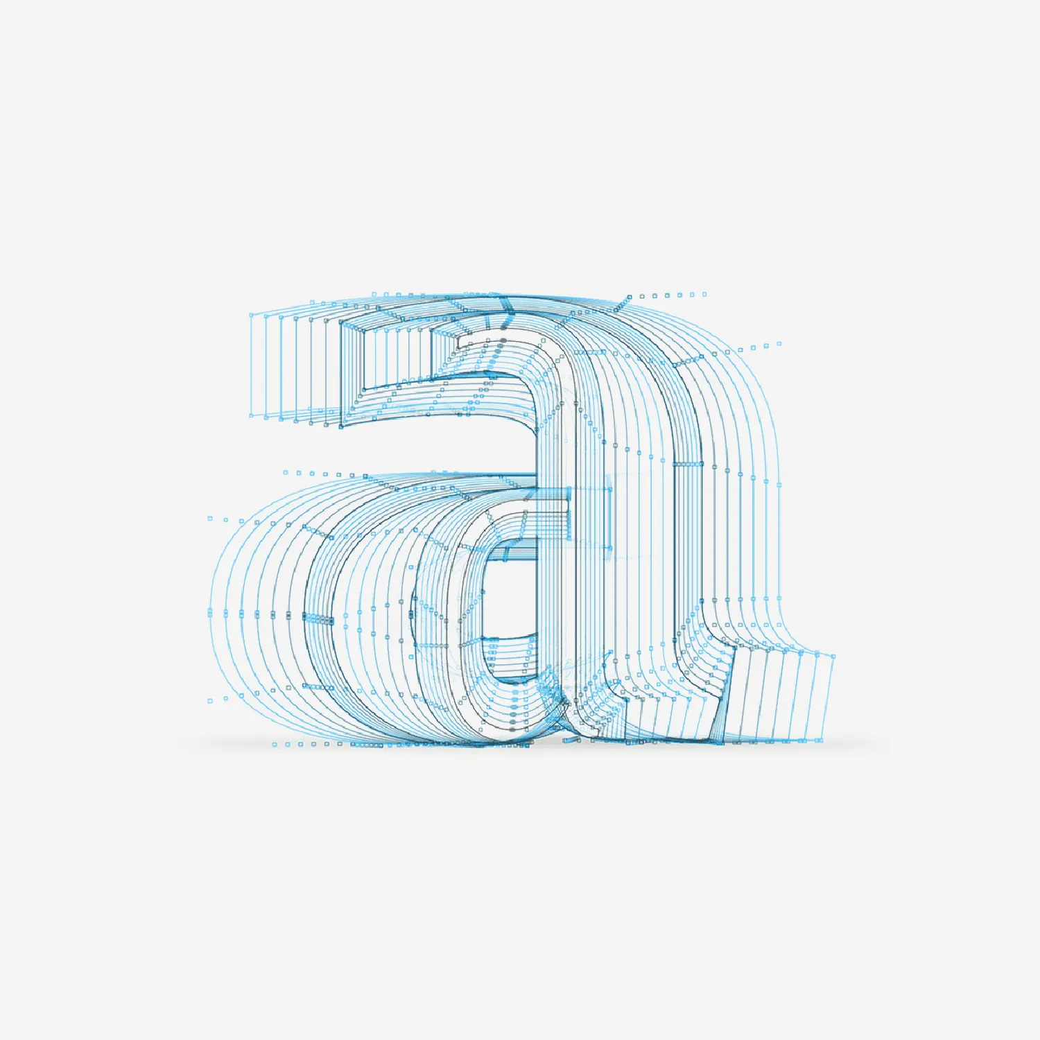 ภาพประกอบการศึกษารูปตัวอักษร Entorno จากโครงการ TypeMedia