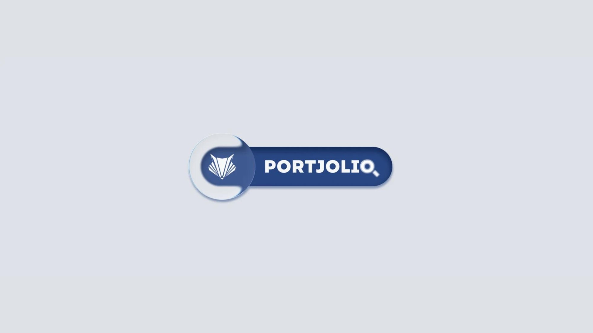 โลโก้ Portjolio บนพื้นสีเทาอ่อน