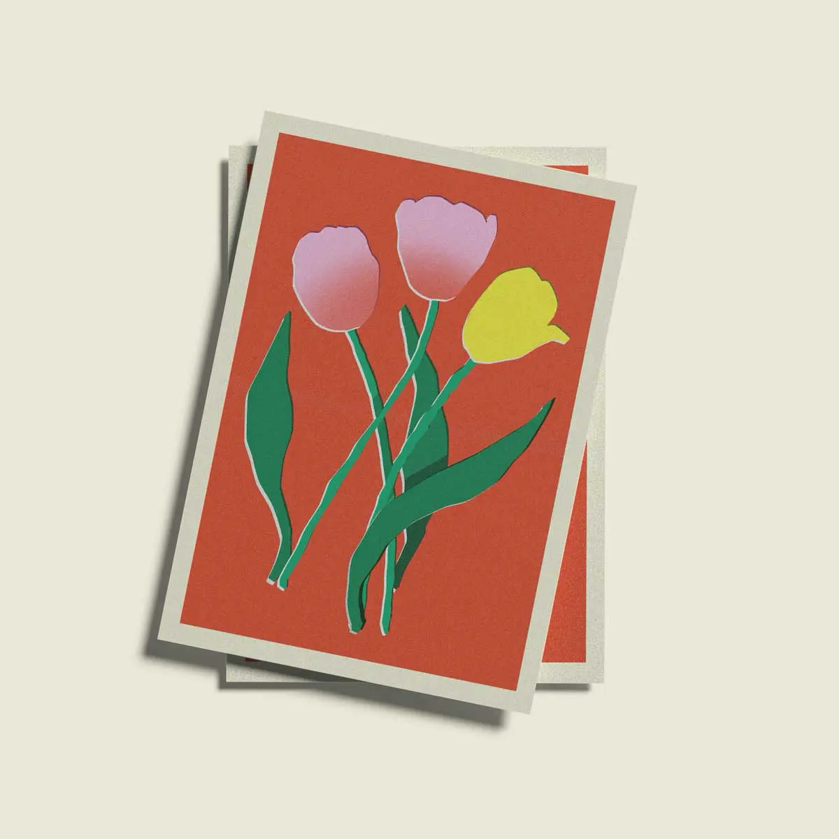 โปสการ์ด Tulipa ลายดอกไม้จากคอลเลกชัน Naive Flora