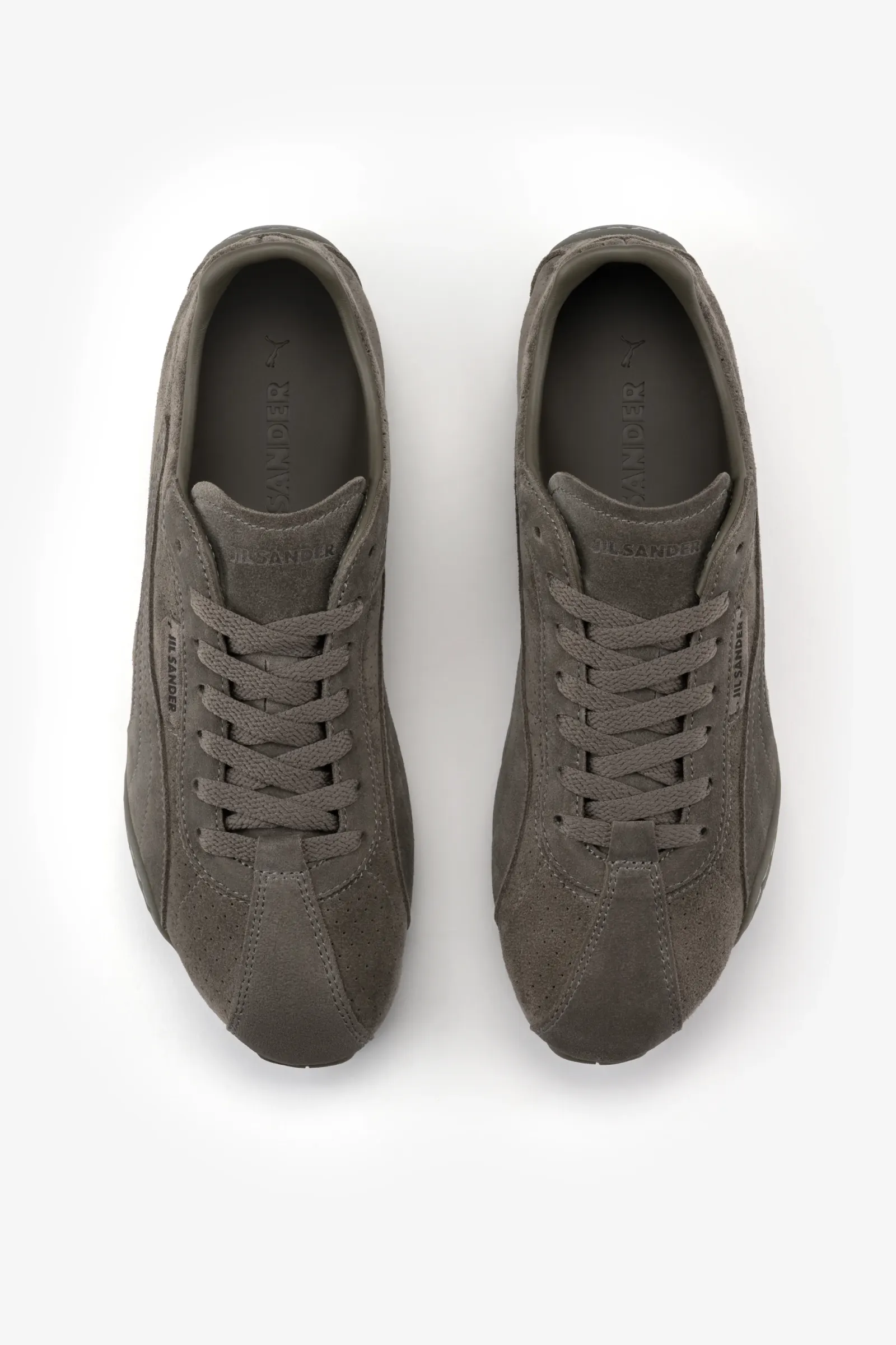 Jil Sander x PUMA K-Street สี matte bronze ซูเอด มุมบน