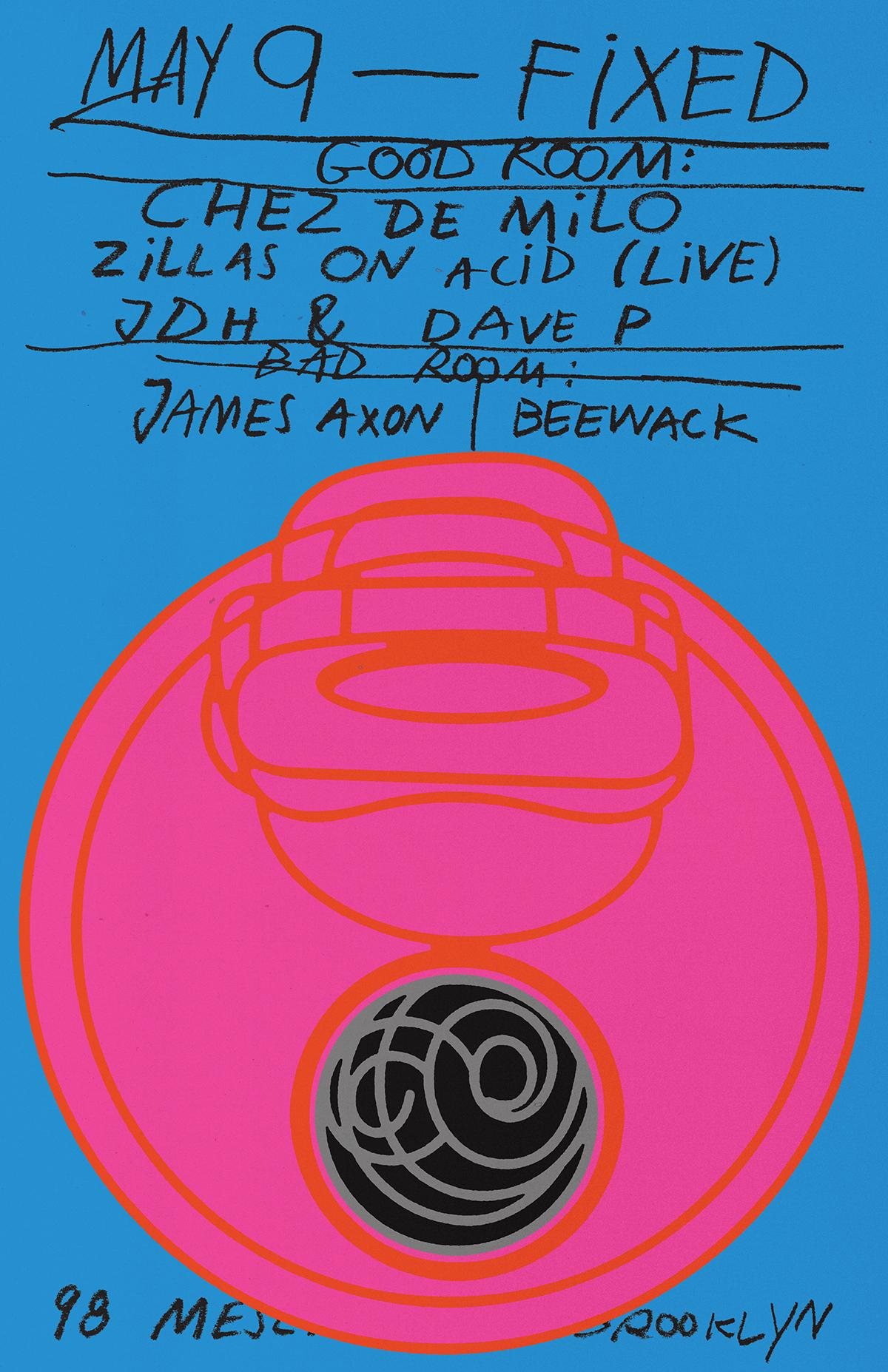 Braulio Amado - Fixed party poster for Good Room Brooklyn