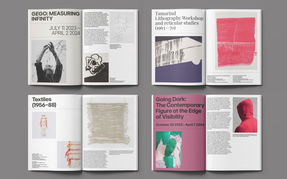 Guggenheim brand applications by Pentagram