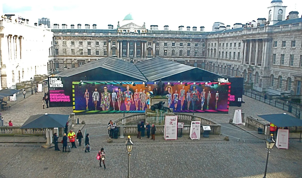Courtyard of Somerset House, home of the Courtauld Gallery, London