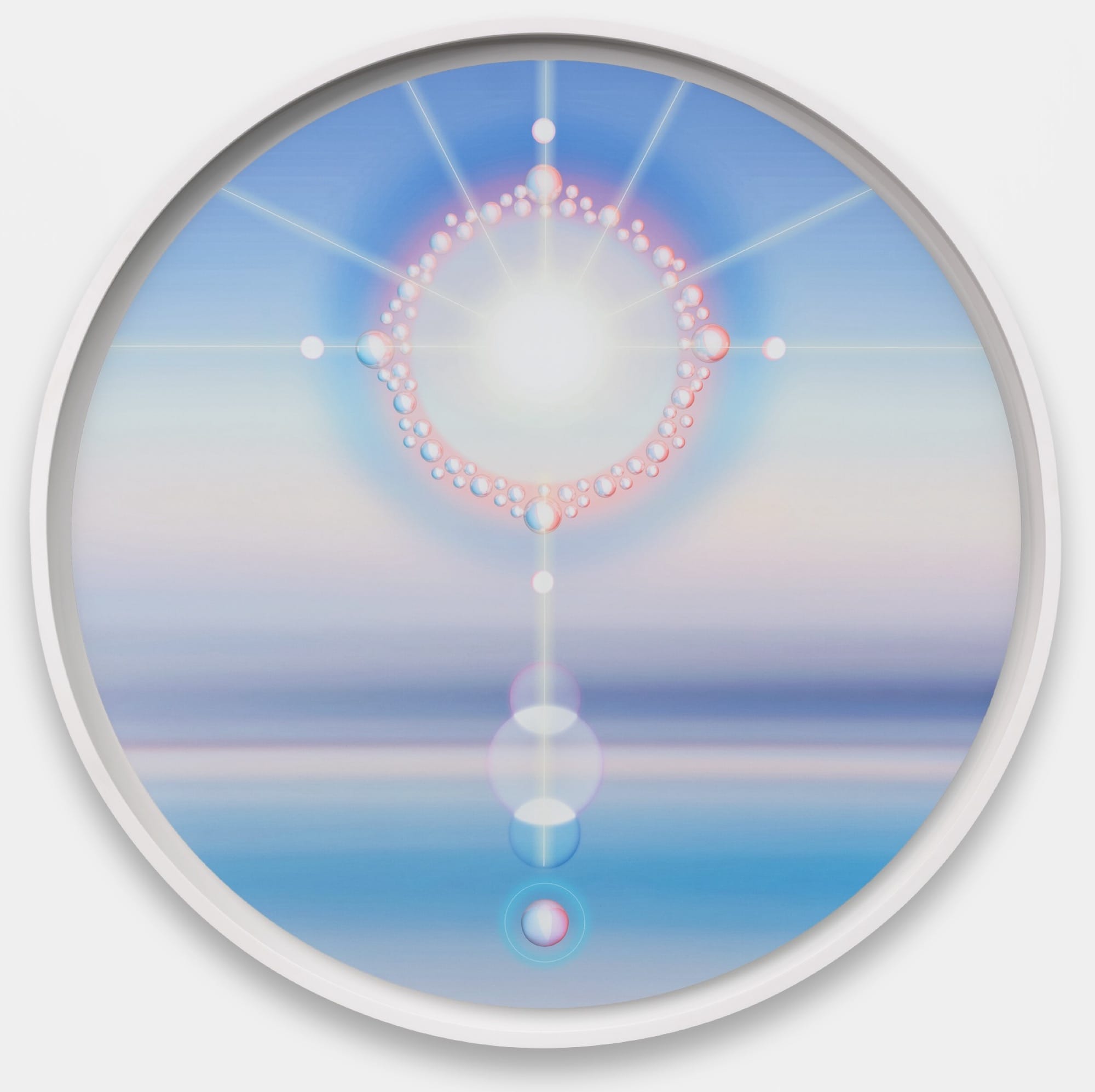 ภาพเขียนแสงนามธรรมโทนพาสเทล Unity IX โดย Mariko Mori