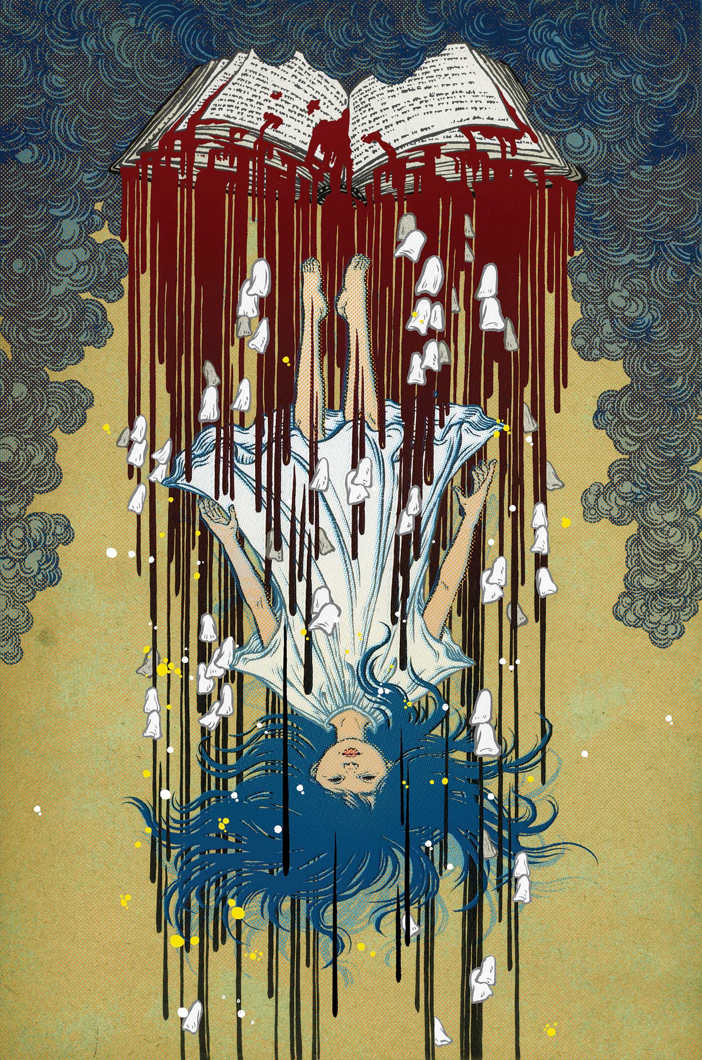 ภาพปก The Author Immortal โดย Yuko Shimizu งานหมึกและแปรง