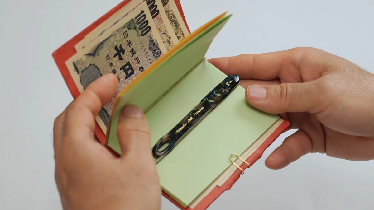 A4 Memo Wallet สมุดบันทึกที่พับจากกระดาษ A4 ในดีไซน์เรียบมินิมอล