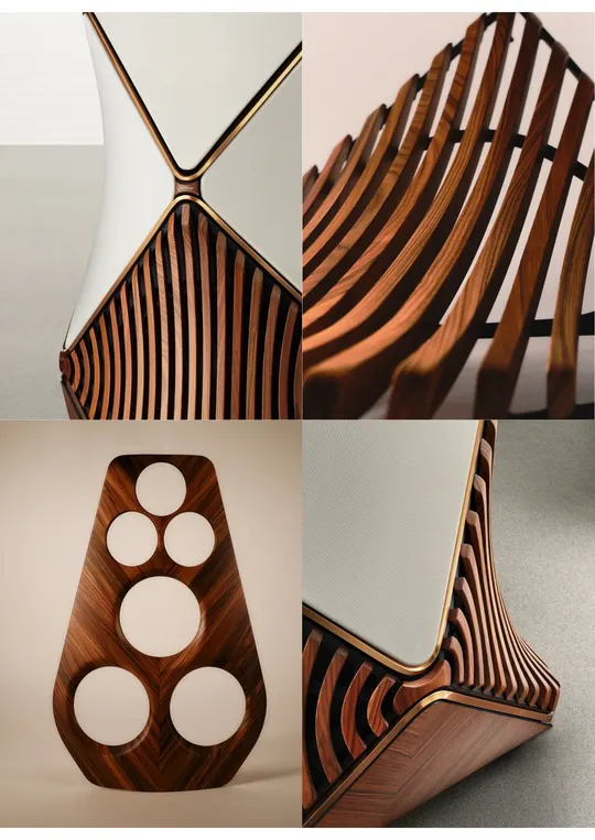 Beolab 90 Monarch Edition rosewood detail