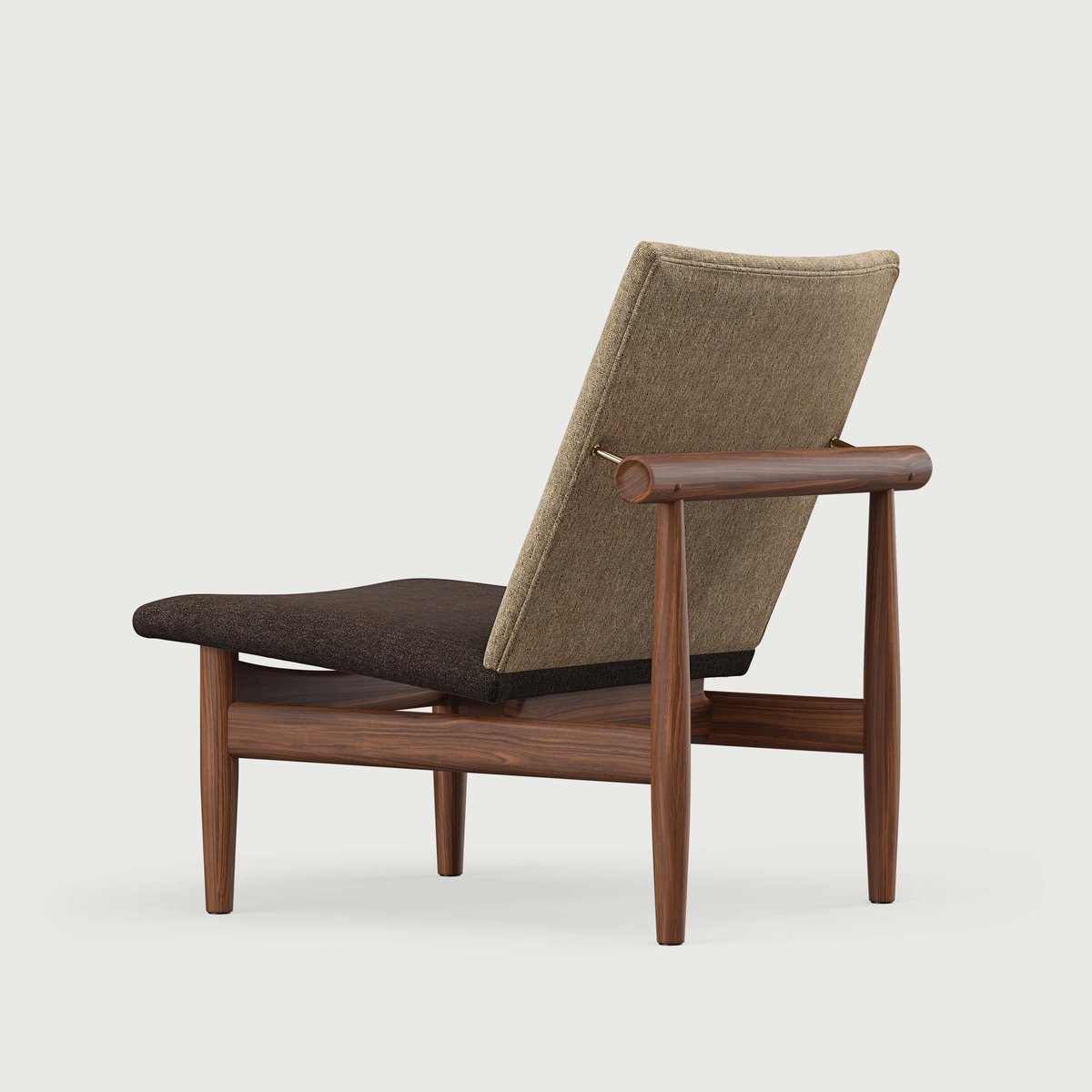 Finn Juhl Japan Chair back angle walnut Hallingdal