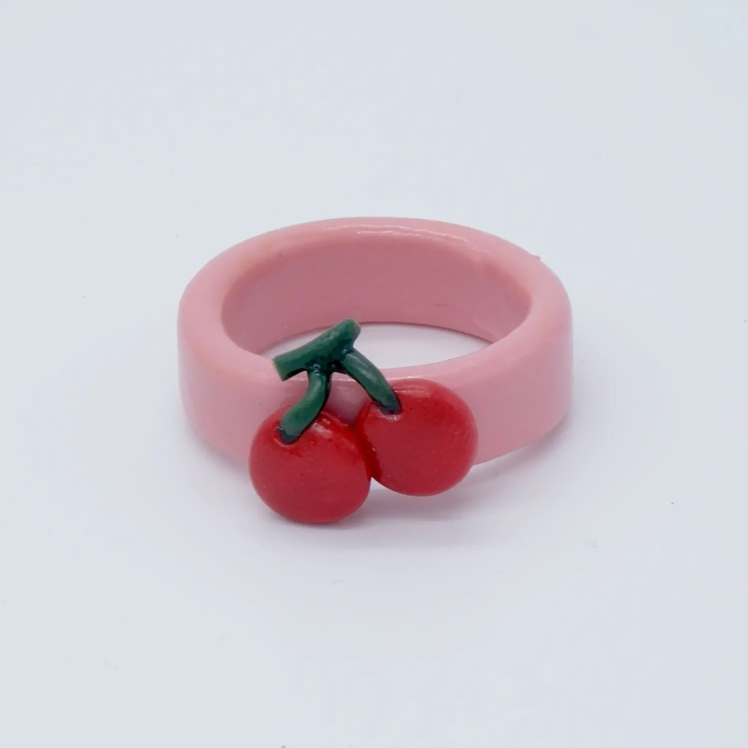 Daydream Ring Cherry แหวนแฮนด์เมดรูปเชอร์รีสีแดงเข้ม