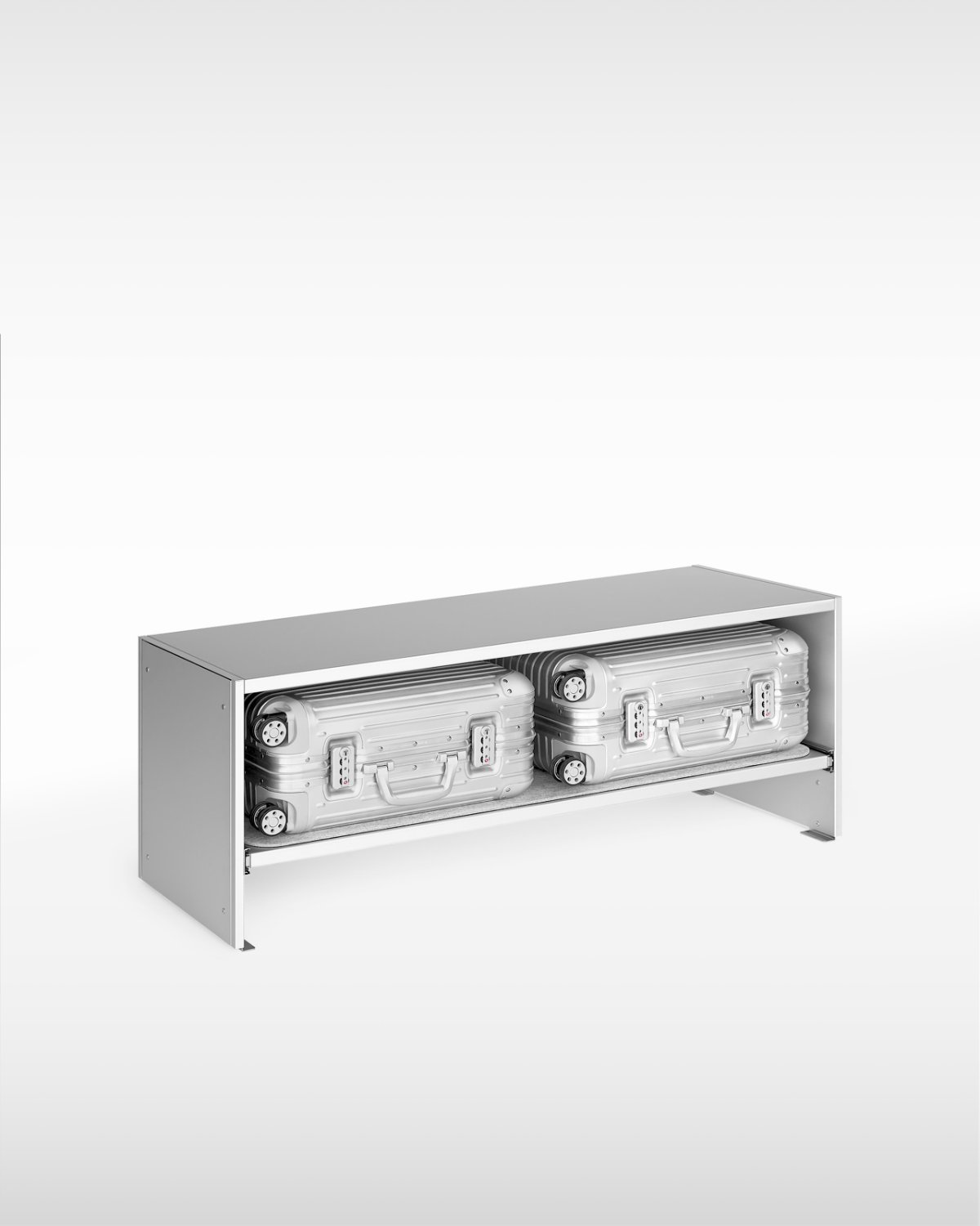 RIMOWA Lehni Bench in silver anodized aluminum