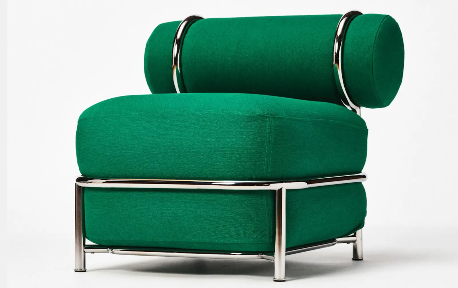IKEA PS 2026 Easy Chair เก้าอี้เป่าลมในโครงเหล็กโครเมียม สีเขียวมรกต