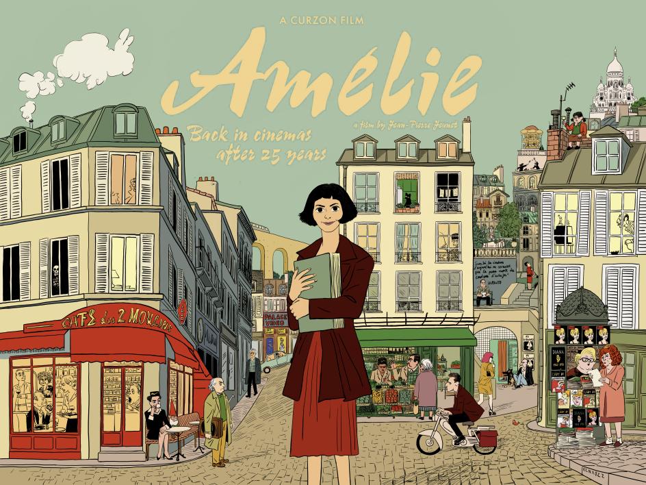 โปสเตอร์ฉลองครบรอบ 25 ปี Amélie โดย Javi Aznarez — ภาพจาก Creative Boom