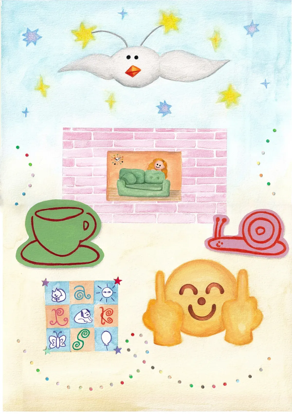 ภาพวาดของ Aimi Odawara ที่ผสมความป๊อปกับอารมณ์ขื่น