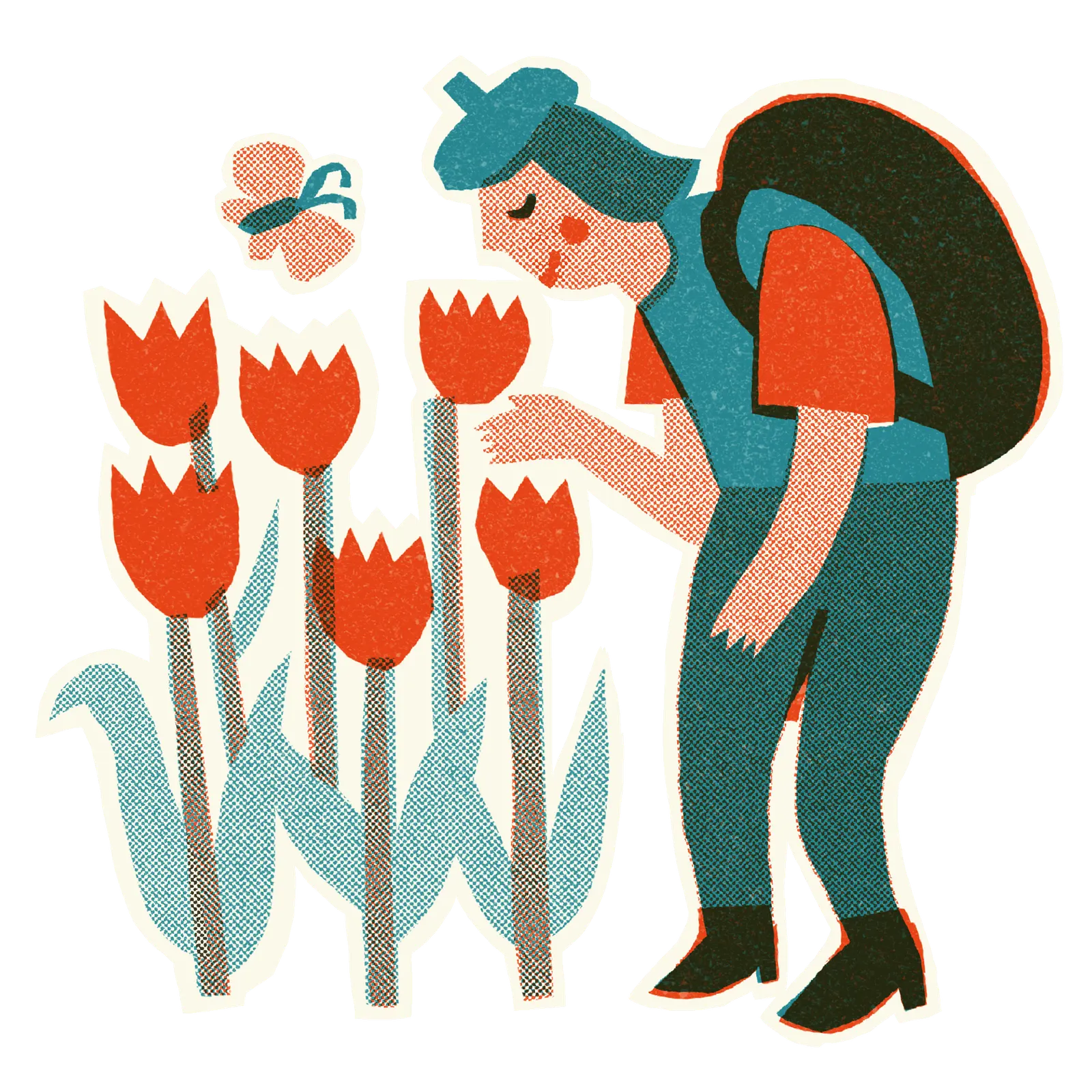 Tulip illustration — Asahi Nagata