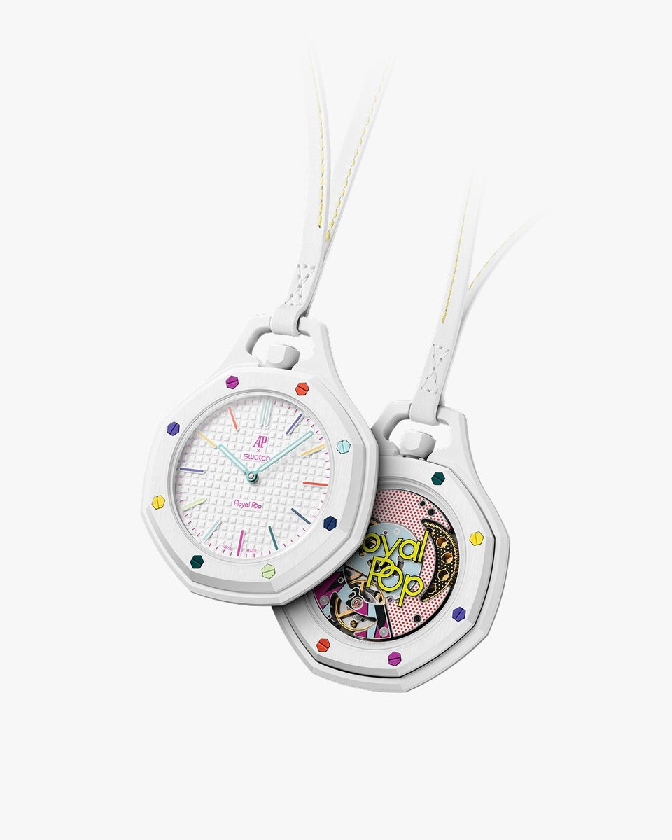 Swatch x AP Royal Pop รุ่น Huit Blanc สีขาว