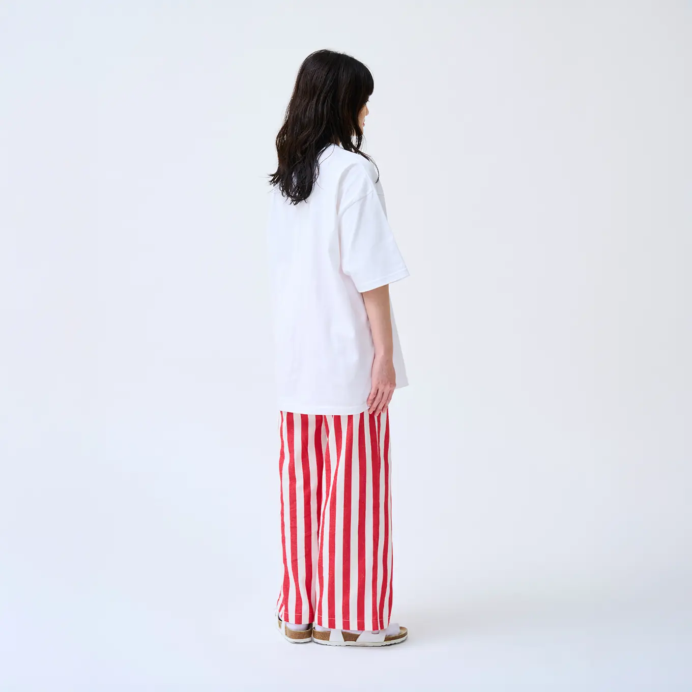 Large Striped Trousers – Red and White