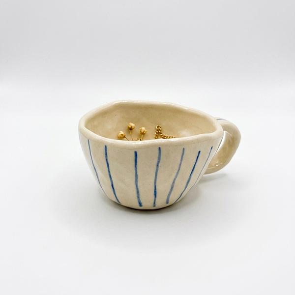 Blue Pinstripe Cup