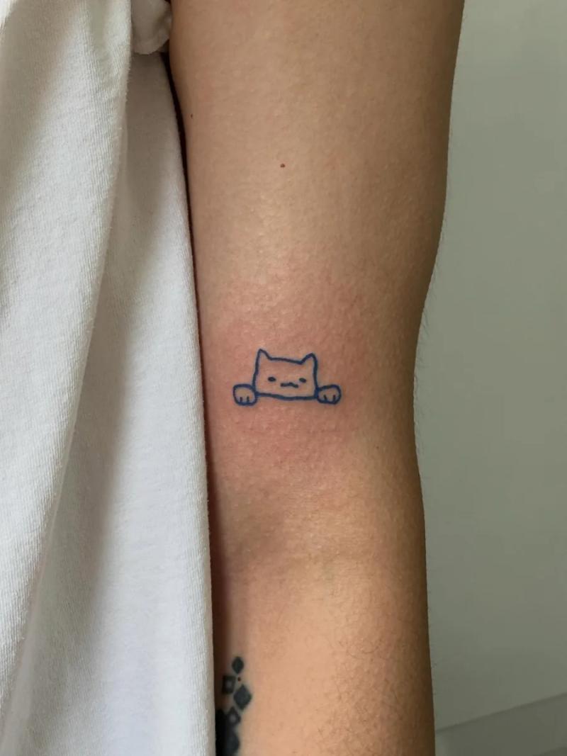 แมวสีน้ำเงินจากชั้น 1 ขึ้นมาอยู่บนแขนของหุ้นส่วน Portcha ค่ะ 🐱💙 คาแรคเตอร์ที่เ (1)