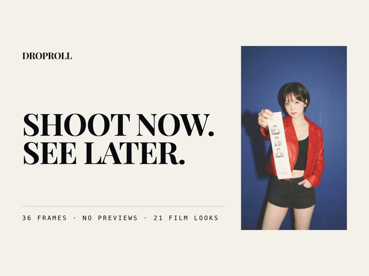อัลบั้ม droproll สิบภาพ ประกอบจากฟิล์มจริงสองม้วน
