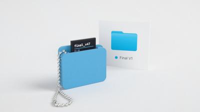 FINAL V1 พวงกุญแจเก็บ SD Card ทรงโฟลเดอร์ Final ที่ไม่เคย final