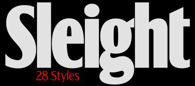 Sleight ฟอนต์ที่ James Plattner ฟื้นตัวพิมพ์ปี 1897 ขึ้นมาจากความทรงจำ