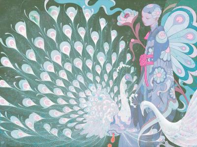 James Jean ใช้ลายบนเสื้อ ขนนก และหนังสือ เชื่อมคนกับโลกในภาพ