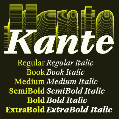 Kante ฟอนต์ที่เปิดขายตั้งแต่ยังทำไม่เสร็จ แล้วเพิ่งประกาศว่าจบเมื่อ 1 กันยายน