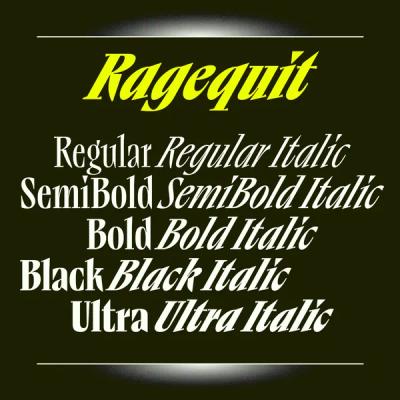 Ragequit ฟอนต์ปลายแหลมที่ให้ความเนี้ยบเอียงออกไปอีก 29 องศา