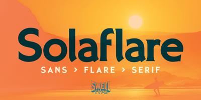 Solaflare ฟอนต์ variable ที่ลากตัวอักษรจากซานส์ไปหาเซริฟได้ในแกนเดียว