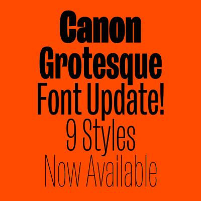 Canon Grotesque ฟอนต์บีบแคบของ Vee Ratchanon ที่เรียงสเปซิเมนด้วยคำสั่งดนตรี