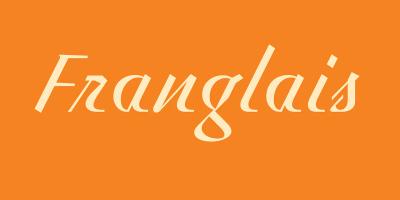 ฟอนต์ Franglais จาก Emigre ตัวอักษรที่ทำมาเพื่อภาษาซึ่งพูดปนกันจนแยกไม่ออก