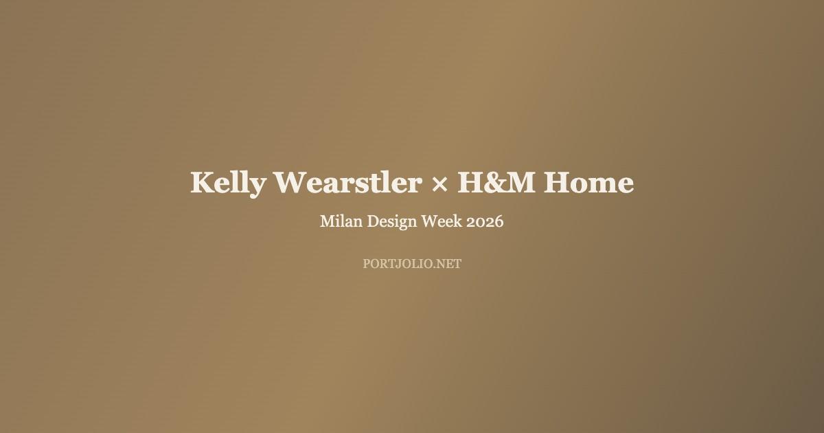 เก้าอี้ตัวหนึ่งวางอยู่หน้ากระจก Kelly Wearstler x H&M Home ที่ Milan Design Week