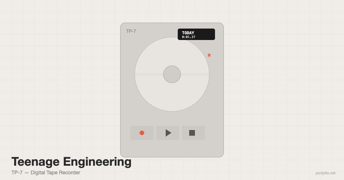 Teenage Engineering TP-7 เครื่องบันทึกเสียงที่ออกแบบมาให้มอง ไม่ใช่แค่ฟัง