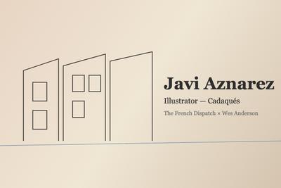 Javi Aznarez นักวาดจาก Cadaqués ที่เดินเข้าไปในจักรวาลของ Wes Anderson