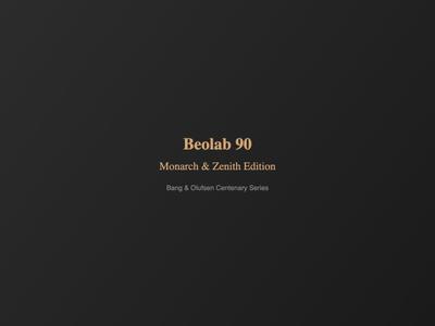 Beolab 90 Monarch &amp; Zenith เมื่อลำโพงกลายเป็นประติมากรรม