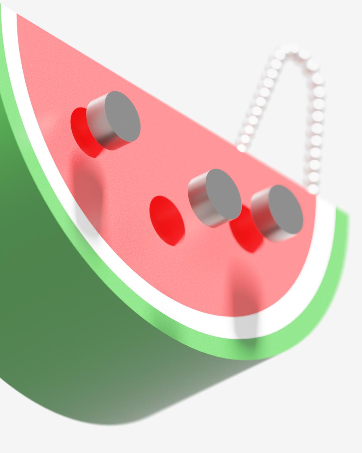 Watermelon Magnetic Keychain รูปที่ 6
