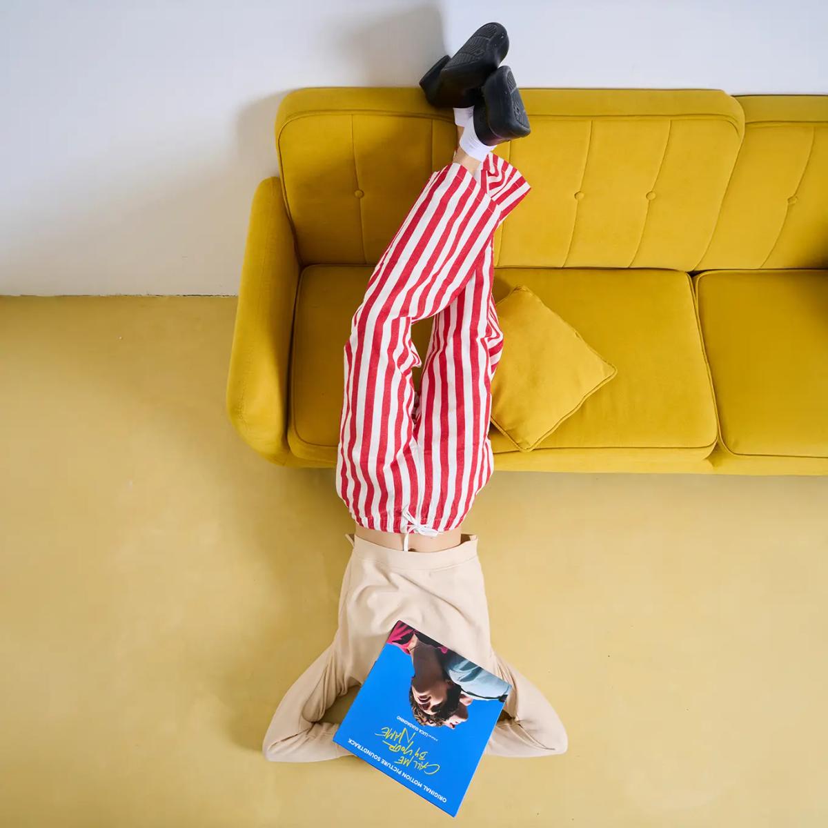 Large Striped Trousers – Red and White รูปที่ 9