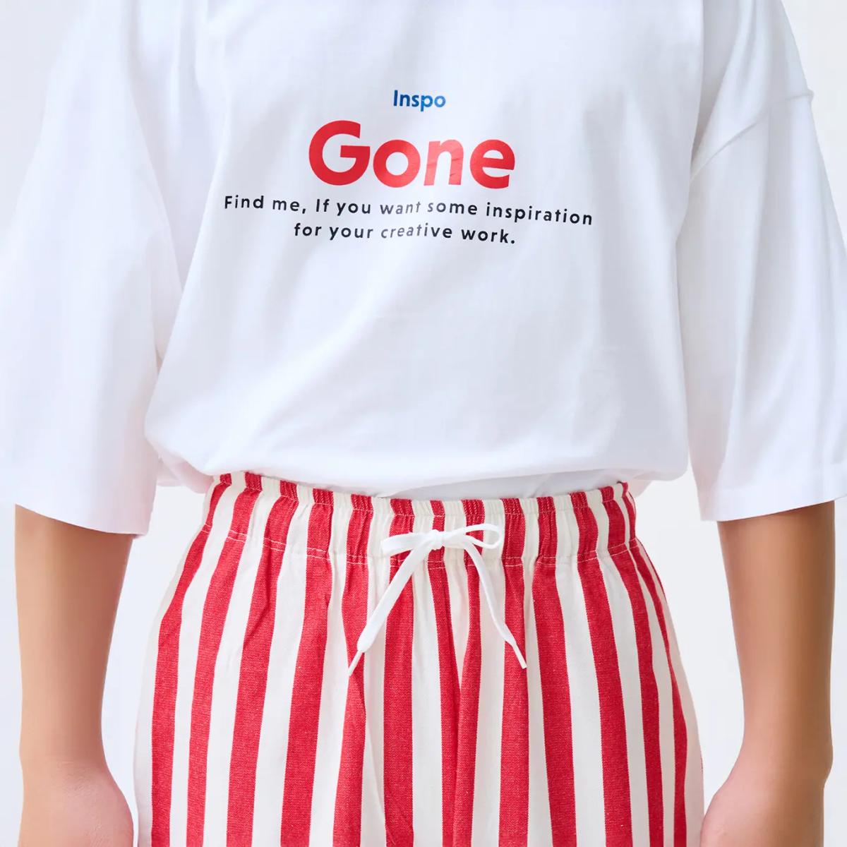 Large Striped Trousers – Red and White รูปที่ 3