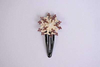 Tatting Hair Clip with beads (Handmade 100%)